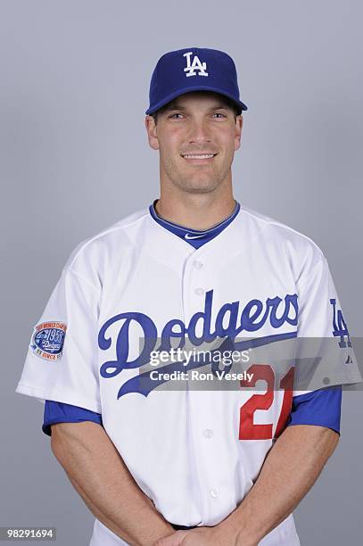 Nick Green of the Los Angeles Dodgers poses during Photo Day on Saturday, February 27, 2010 at Camelback Ranch in Glendale, Arizona.