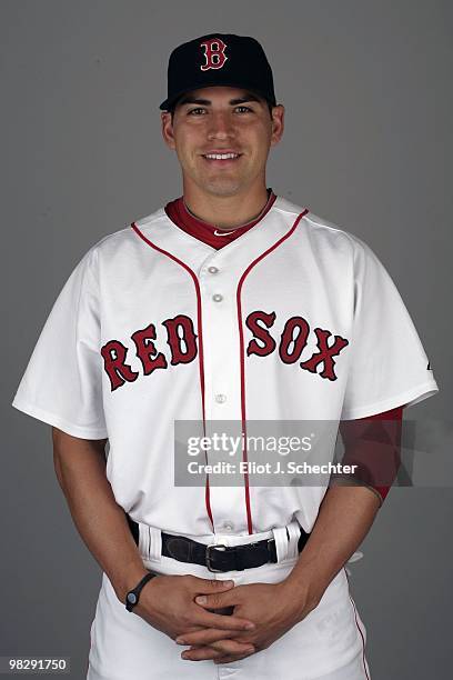 Jacoby Ellsbury of the Boston Red Sox poses during Photo Day on Sunday, February 28, 2010 at City of Palms Park in Fort Myers, Florida.