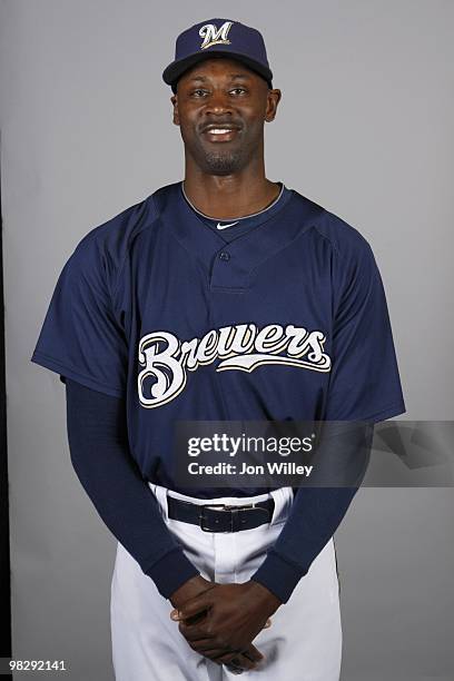 LaTroy Hawkins of the Milwaukee Brewers poses during Photo Day on Monday, March 1, 2010 at Maryvale Baseball Park in Phoenix, Arizona.