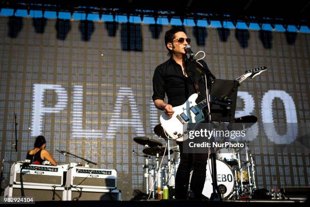 Brian Molko of Placebo performing live at I-Days 2018 Area Expo Experience Milan Italy