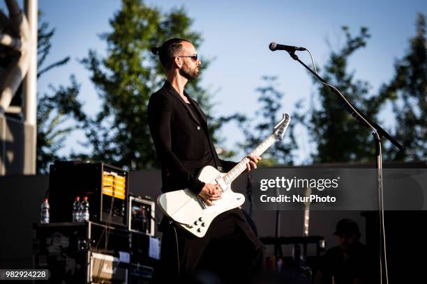 Stefan Olsdal of Placebo performing live at I-Days 2018 Area Expo Experience Milan Italy