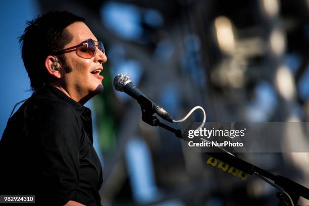 Brian Molko of Placebo performing live at I-Days 2018 Area Expo Experience Milan Italy