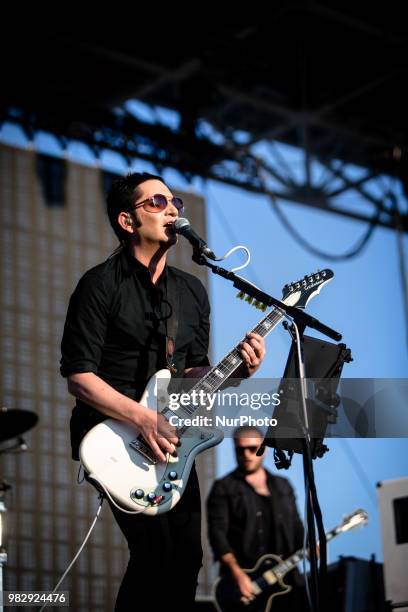 Brian Molko of Placebo performing live at I-Days 2018 Area Expo Experience Milan Italy