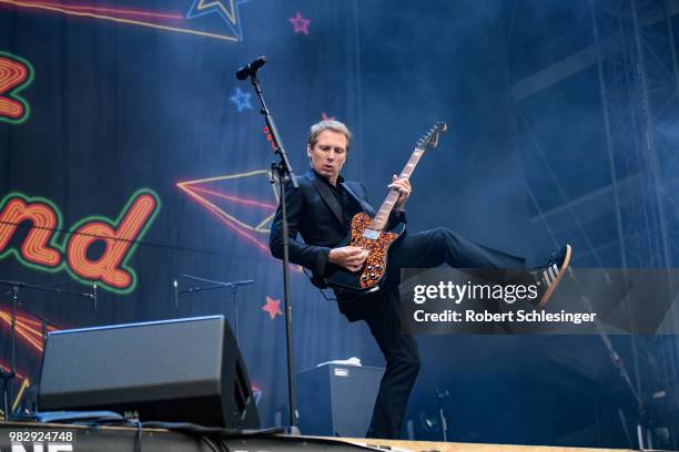 Alex Kapranos of Indie rock band Franz Ferdinand during the third day of the Hurricane festival on June 24, 2018 in Scheessel, Germany.