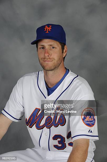 John Maine of the New York Mets poses during Photo Day on Saturday, February 27, 2010 at Tradition Field in Port St. Lucie, Florida.