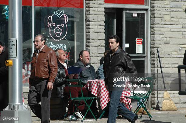 Tony Sirico, James Gandolfini and Max Casella