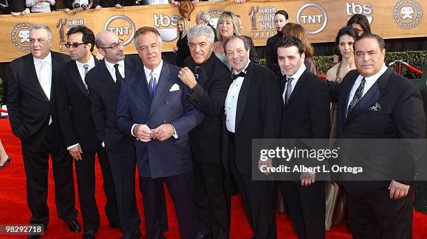 Vincent Curatola, Ray Abruzzo, John Ventimiglia, Tony Sirico, Frank Vincent, Dan Grimaldi, Max Casella and Joseph R. Gannascoli from "The Sopranos"