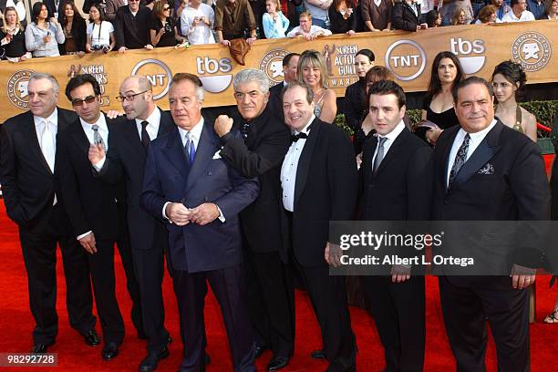 Vincent Curatola, Ray Abruzzo, John Ventimiglia, Tony Sirico, Frank Vincent, Dan Grimaldi, Max Casella and Joseph R. Gannascoli from "The Sopranos"