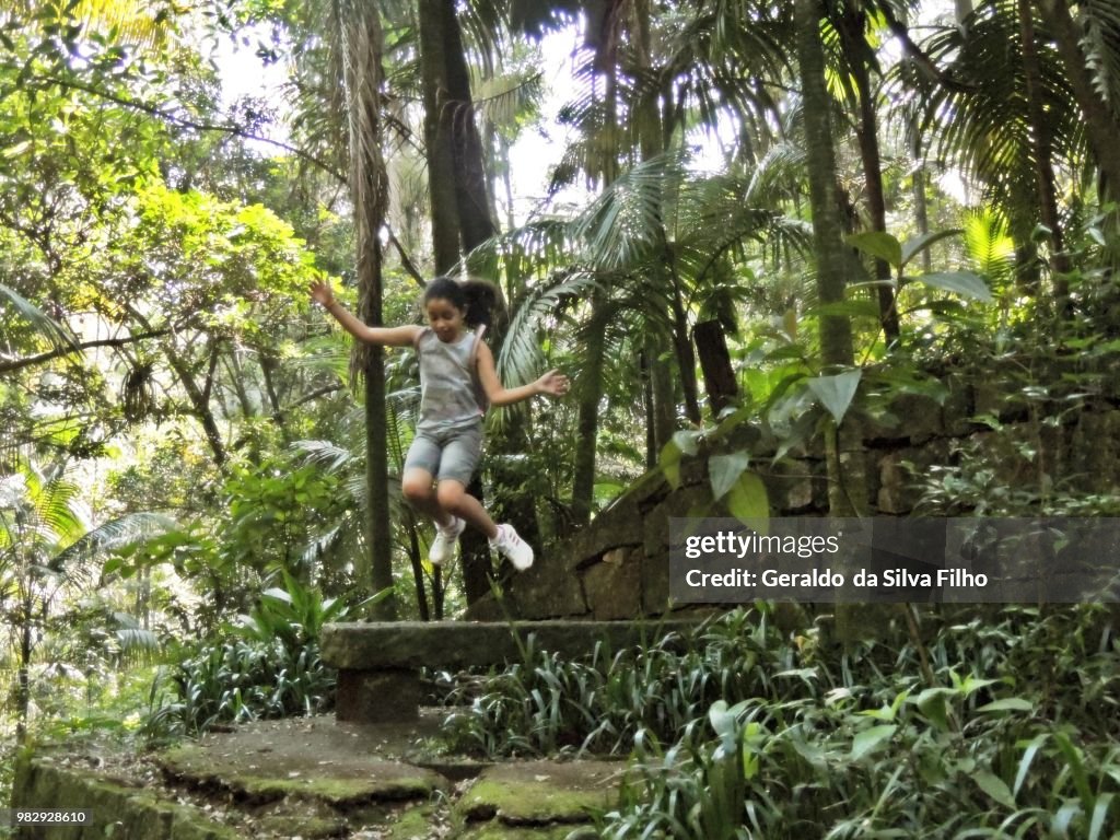 Girl jumping