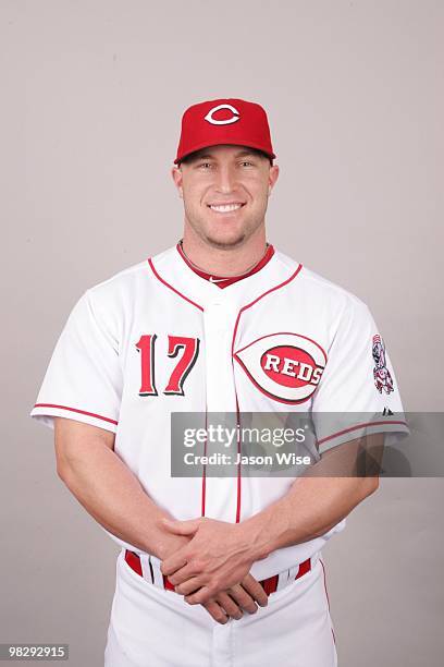 Laynce Nix of the Cincinnati Reds poses during Photo Day on Wednesday, February 24, 2010 at Goodyear Ballpark in Goodyear, Arizona.