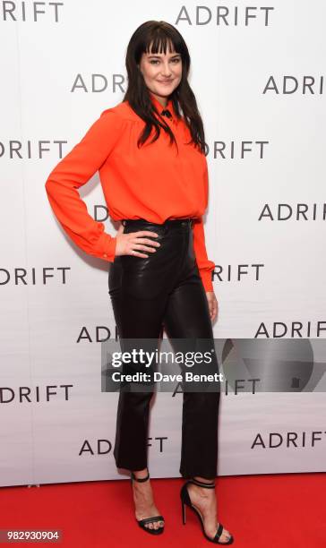 Shailene Woodley attends a special screening of "Adrift" at The Soho Hotel on June 24, 2018 in London, England.