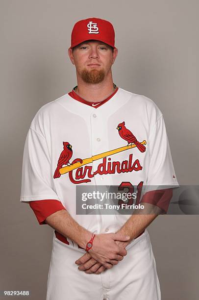 Ryan Franklin of the St. Louis Cardinals poses during Photo Day on Monday, March 1, 2010 at Roger Dean Stadium in Jupiter, Florida.