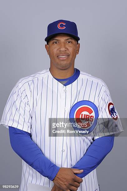 Franklin Font of the Chicago Cubs poses during Photo Day on Monday, March 1, 2010 at HoHoKam Park in Mesa, Arizona.