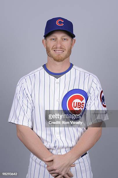 Mike Fontenot of the Chicago Cubs poses during Photo Day on Monday, March 1, 2010 at HoHoKam Park in Mesa, Arizona.
