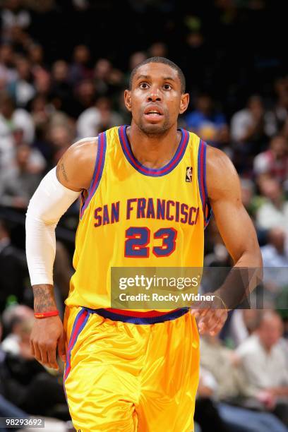 Watson of the Golden State Warriors looks up during the game against the New Orleans Hornets on March 17, 2009 at Oracle Arena in Oakland,...