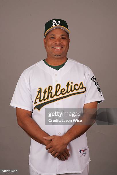 Todd Steverson of the Oakland Athletics poses during Photo Day on Monday, March 1, 2010 at Phoenix Municipal Stadium in Phoenix, Arizona.