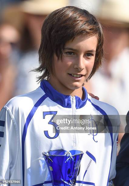 Adolfo Cambiaso Jnr attends The OUT-SOURCING Inc Royal Windsor Cup 2018 polo match at Guards Polo Club on June 24, 2018 in Egham, England.