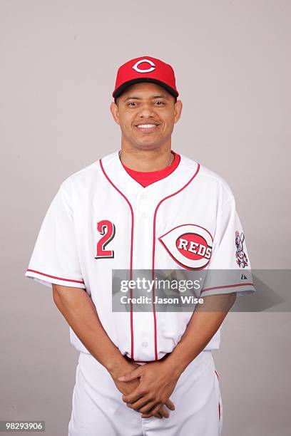 Orlando Cabrera of the Cincinnati Reds poses during Photo Day on Wednesday, February 24, 2010 at Goodyear Ballpark in Goodyear, Arizona.