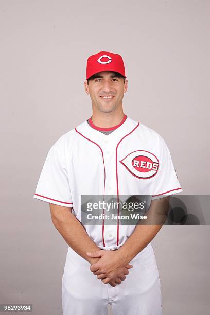 Chris Denove of the Cincinnati Reds poses during Photo Day on Wednesday, February 24, 2010 at Goodyear Ballpark in Goodyear, Arizona.