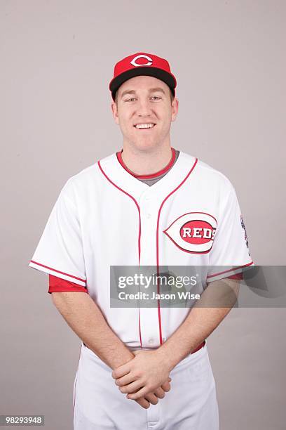 Todd Frazier of the Cincinnati Reds poses during Photo Day on Wednesday, February 24, 2010 at Goodyear Ballpark in Goodyear, Arizona.