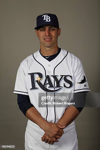 Sean Rodriguez of the Tampa Bay Rays poses during Photo Day on Friday, February 26, 2010 at Charlotte County Sports Park in Port Charlotte, Florida.