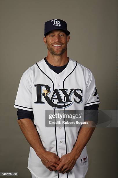 Gabe Kapler of the Tampa Bay Rays poses during Photo Day on Friday, February 26, 2010 at Charlotte County Sports Park in Port Charlotte, Florida.