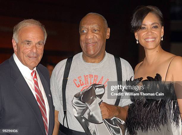 Pennsylvania Governor Ed Rendell , Bill Cosby, Ed.D., and Pamela Browner White; the Marian Anderson Award Chairperson poses for pictures before...