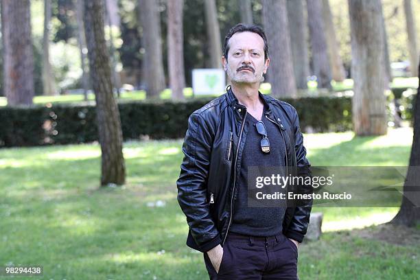 Director Rocco Papaleo attends the 'Basilicata Coast To Coast' photocall at La Casa Del Cinema on April 6, 2010 in Rome, Italy.