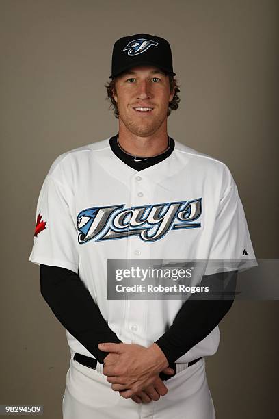 Adam Loewen of the Toronto Blue Jays poses during Photo Day on Monday, March 1, 2010 at Dunedin Stadium in Dunedin, Florida.