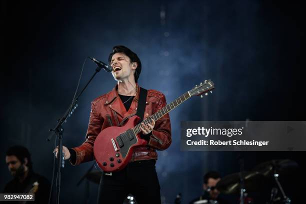James Bay during the third day of the Hurricane festival on June 24, 2018 in Scheessel, Germany.