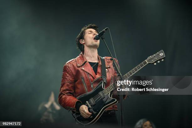 James Bay during the third day of the Hurricane festival on June 24, 2018 in Scheessel, Germany.