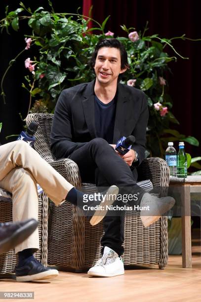 Adam Driver speaks onstage during 'In Their Shoes' at the 2018 Nantucket Film Festival - Day 5 on June 24, 2018 in Nantucket, Massachusetts.