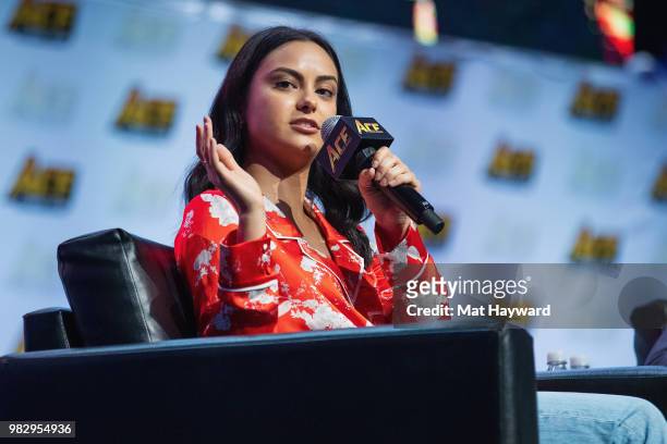 Actress Camila Medes of Riverdale speaks on stage during ACE Comic Con at WaMu Theatre on June 24, 2018 in Seattle, Washington.
