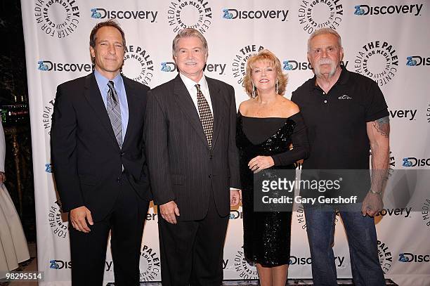 Personality Mike Rowe, founder and Chairman of Discovery Communications, John S. Hendricks, President & CEO, Paley Center for Media, Pat Mitchell,...