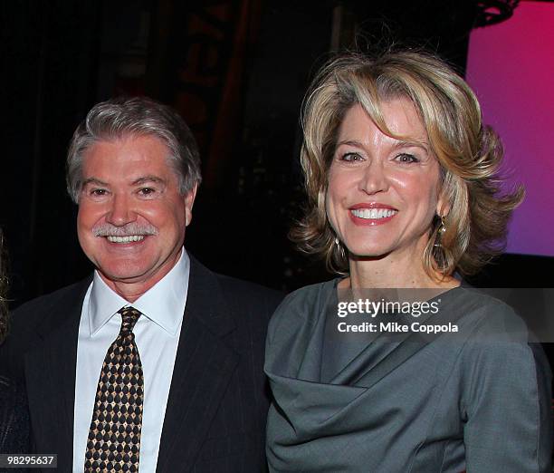 Founder and chairman of Discovery Communications John Hendricks and newscaster Paula Zahn attend the Paley Center for Media's 2010 gala at Cipriani...