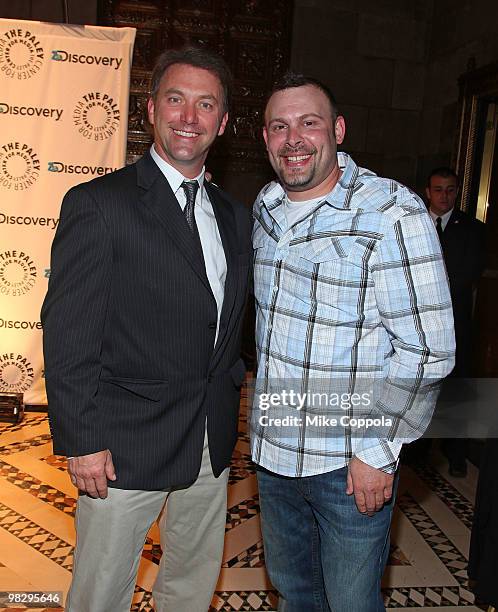 Television personalities Andy Hillstrand and Paul Teutel Jr. Attend the Paley Center for Media's 2010 gala at Cipriani 42nd Street on April 6, 2010...