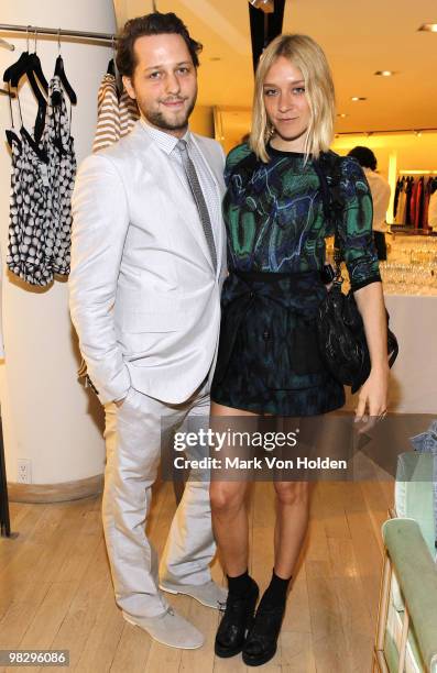 Writer Derek Blasberg and actress Chloe Sevigny attend the book party for Derek Blasberg's 'Classy' at Barneys New York on April 6, 2010 in New York...