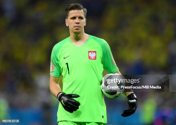 Wojciech Szczesny of Poland during the 2018 FIFA World Cup Russia group H match between Poland and Colombia at Kazan Arena on June 24, 2018 in Kazan,...