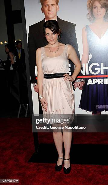 Actress Melanie Lynskey attends the premiere of "Date Night" at Ziegfeld Theatre on April 6, 2010 in New York City.