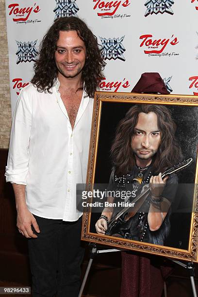 Singer Constantine Maroulis attends his own portrait unveiling at Tony's di Napoli on April 6, 2010 in New York City.