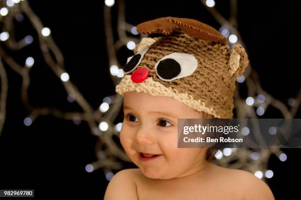 baby reindeer - balinese headdress stock pictures, royalty-free photos & images