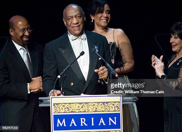 Philadelphia Mayor Michael Nutter and and Pamela Browner White, along with Chita Rivera present Bill Cosby, Ed.D. The Marian Anderson Award April 6...