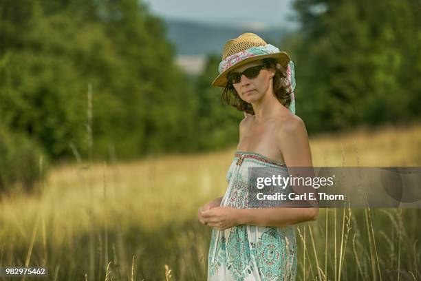 straw hat - thorn like stock pictures, royalty-free photos & images