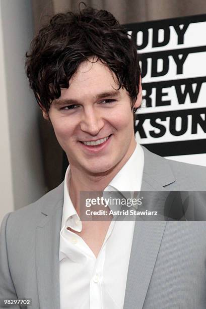 Actor Benjamin Walker attends the opening night party for "Bloody Bloody Andrew Jackson" at The Union Square Ballroom on April 6, 2010 in New York...