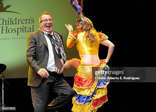 Director Kenney Ortega dances on stage at the inaugural St. Jude Children's Hospital's "Estrellas Por La Vida" gala on April 6, 2010 in Los Angeles,...