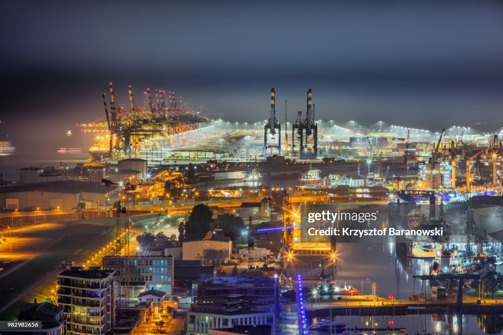 Bremerhaven Harbor at Night