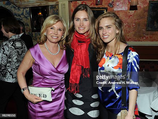 Sharon Bush, Lauren Bush and Ashley Bush attend the Somaly Mam Foundation's Voices of Change Anti-Human Trafficking event at The Box on April 6, 2010...