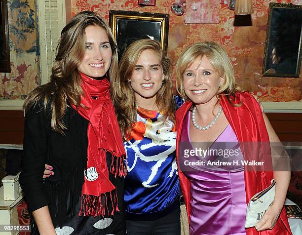 Sharon Bush, Lauren Bush and Ashley Bush attend the Somaly Mam Foundation's Voices of Change Anti-Human Trafficking event at The Box on April 6, 2010...