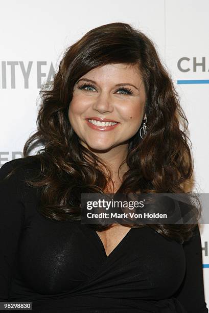 Actress Tiffani Thiessen attends the 2nd annual Character Approved Awards cocktail reception at The IAC Building on February 25, 2010 in New York...