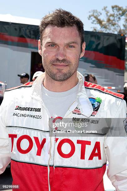 Actor Brian Austin Green attends the Toyota Pro Celebrity Race press day on April 6, 2010 in Long Beach, California.